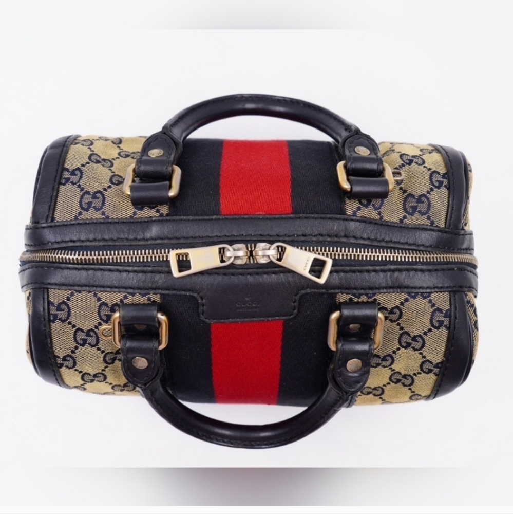 ❌️SOLD SOLD SOLD❌️Gucci Gg MonogramVintage Cherry Line mini Boston Bag - Picture 2 of 16